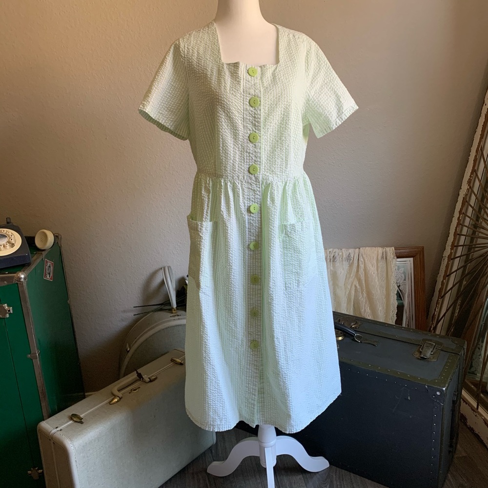 Vintage Cottage Core Midi Summer Dress - Picture 10 of 11